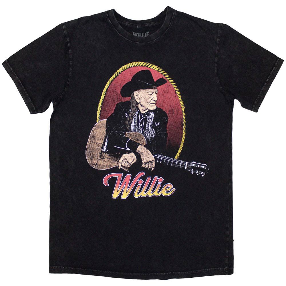 Willie Nelson - Lasso Portrait Heren Tshirt - Zwart